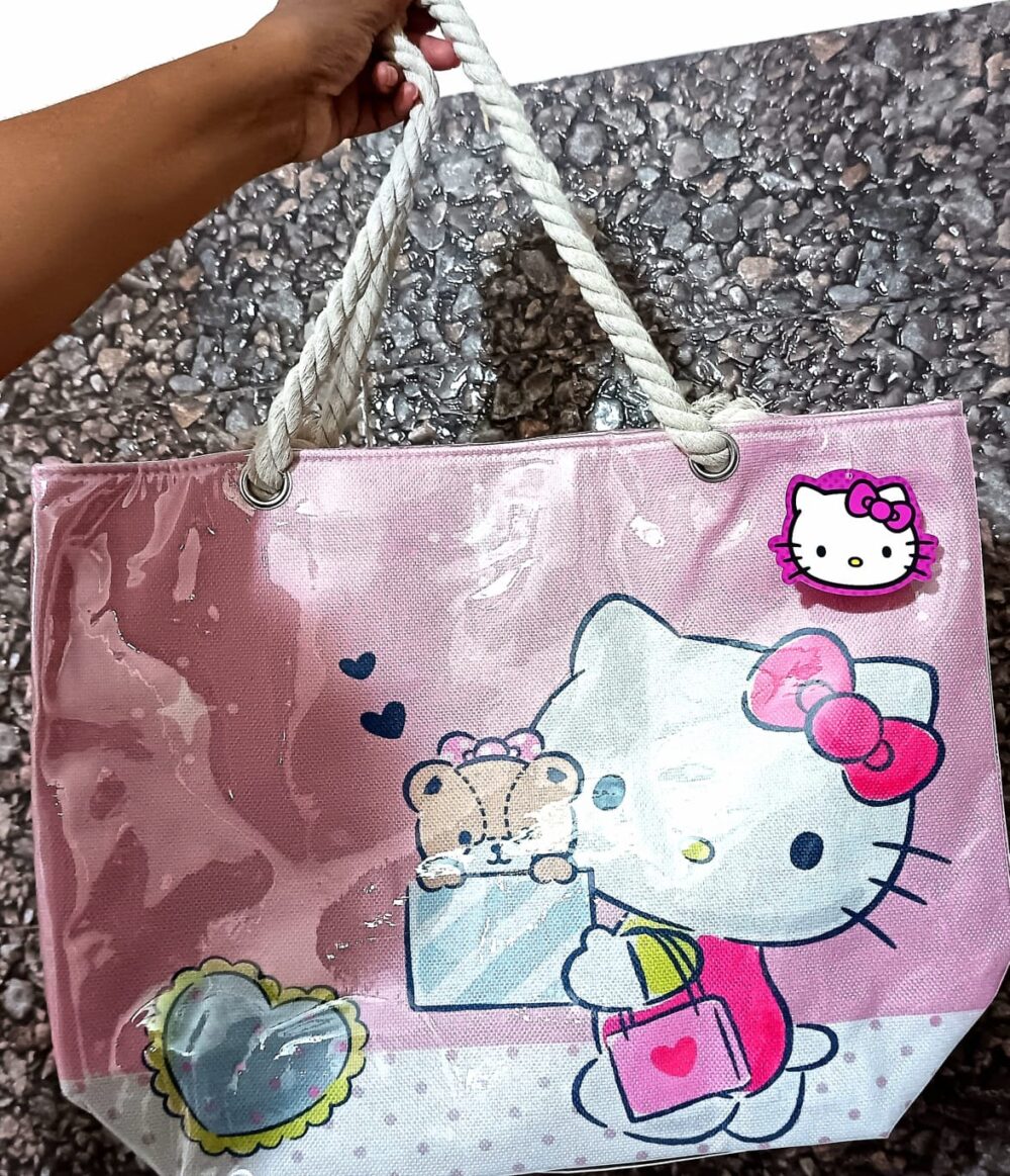 Bolso grande con cubierta de plástico Hello Kitty - Imagen 3