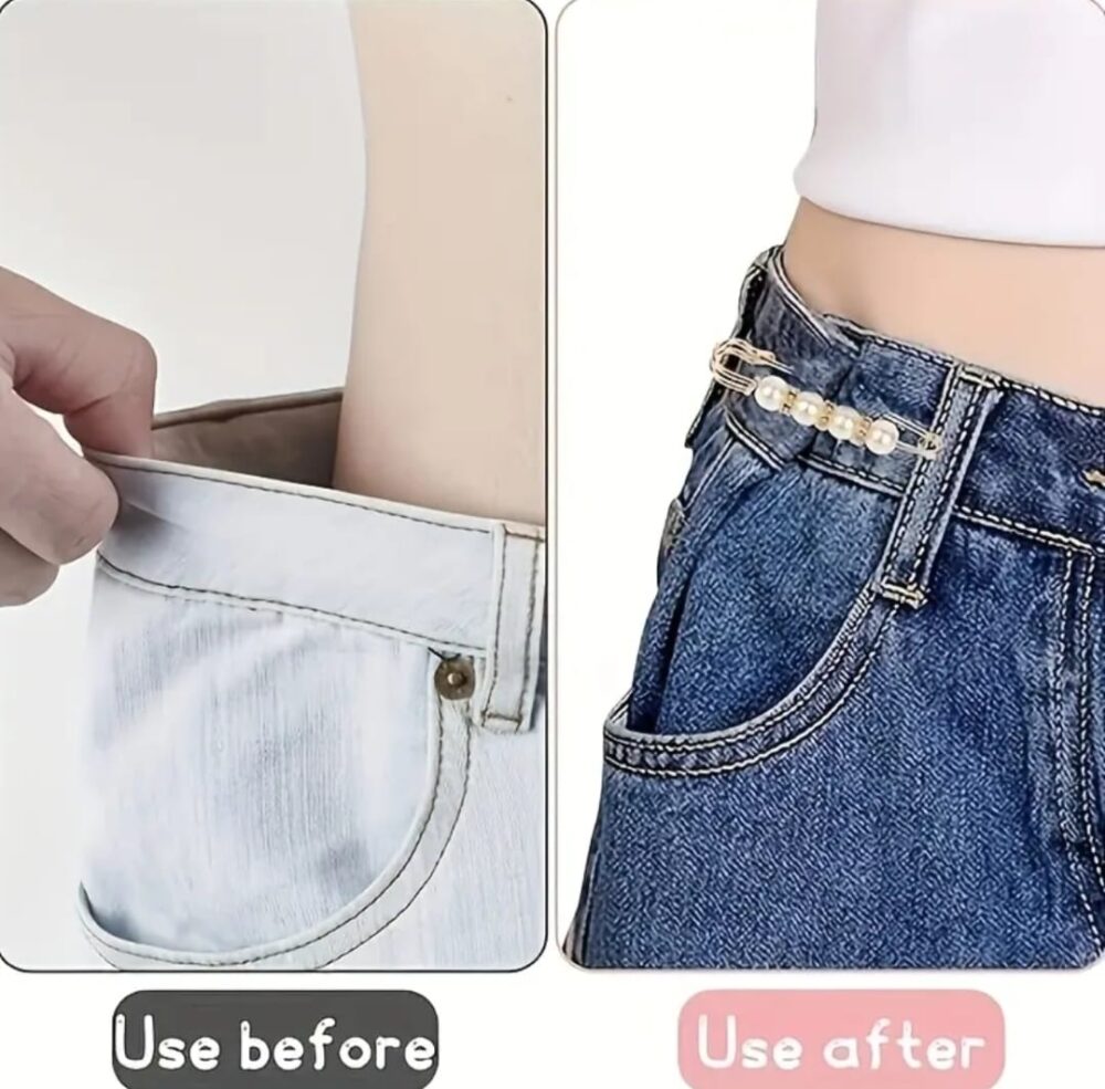 Par broches de perlas para ropa - Imagen 3