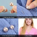 Par broches de perlas para ropa