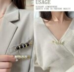 Par broches de perlas para ropa - Imagen 4
