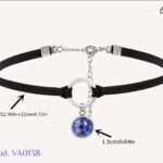 Collar gargantilla gótico BOHO-CHIC de amatista cuero falso