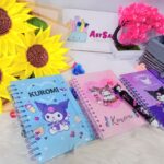 Cuaderno Agenda de cuadros con liga Kuromi