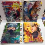 Cuaderno agenda pasta dura con separadores, reflectivo NARUTO