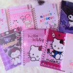 Cuaderno pasta dura  doble anillo, 100 hojas, Sanrio con membretes