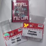 Forro mika cosido para cuaderno mediano
