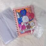 Forro mika cosido para cuaderno pequeño