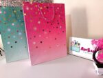 Funda para regalos grande estrellas, líneas 30X12X41.5 cm