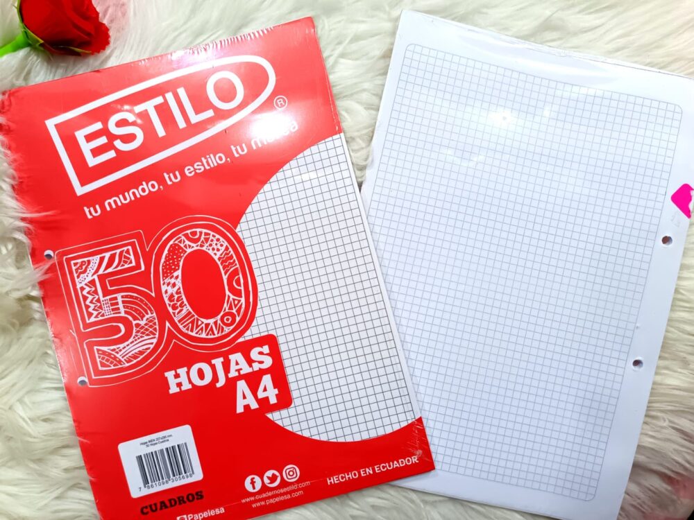 50 Hojas A4 ESTILO de cuadros - Imagen 1