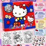 Libro para colorear con stickers varios personajes
