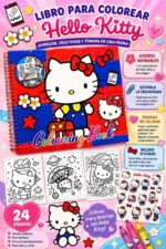 Libro para colorear con stickers varios personajes