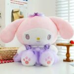 Peluche Hello Kitty y Melody con lazo