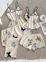 Pijamas de satín 5 partes - Imagen 3