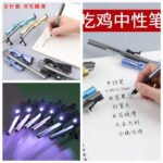 Pluma gel tinta azul con luces diseño francotirador