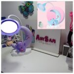 Lámpara recargable diseño luna con gatito