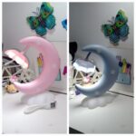 Lámpara recargable diseño luna con 2 cambios de luces