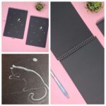 Libreta hojas negras para realizar dibujos