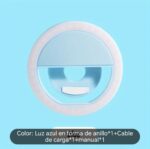 Anillo de luz recargable con clip para celular - Imagen 2