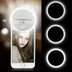 Anillo de luz recargable con clip para celular