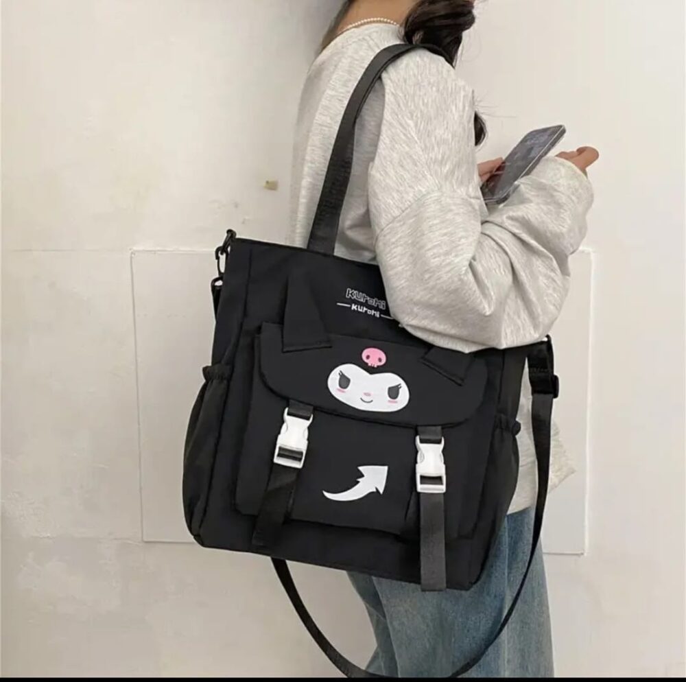 Bolso tote negro Kuromi - Imagen 1