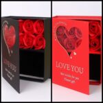 Caja de regalo con rosas de jabón LOVE YOU