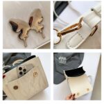 Cartera mochila pequeña con dije mariposa