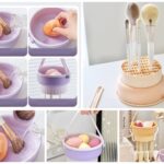 Cesta de silicona para limpieza de brochas de maquillaje