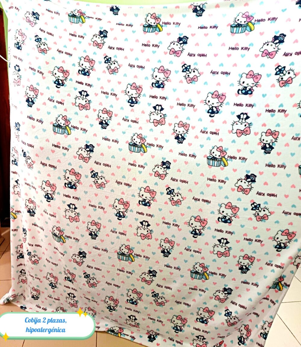 Cobija peluche hipoalergénica 2 plazas de Sanrio - Imagen 2