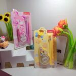 Cinta correctora más pluma gel y resaltador