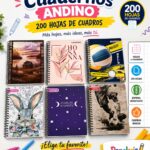Cuaderno universitario de cuadros de 200 hojas