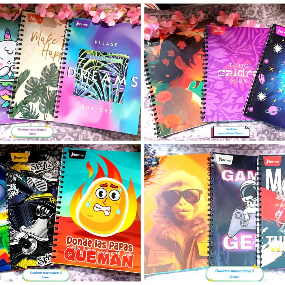 Cuaderno universitario de 2 lineas