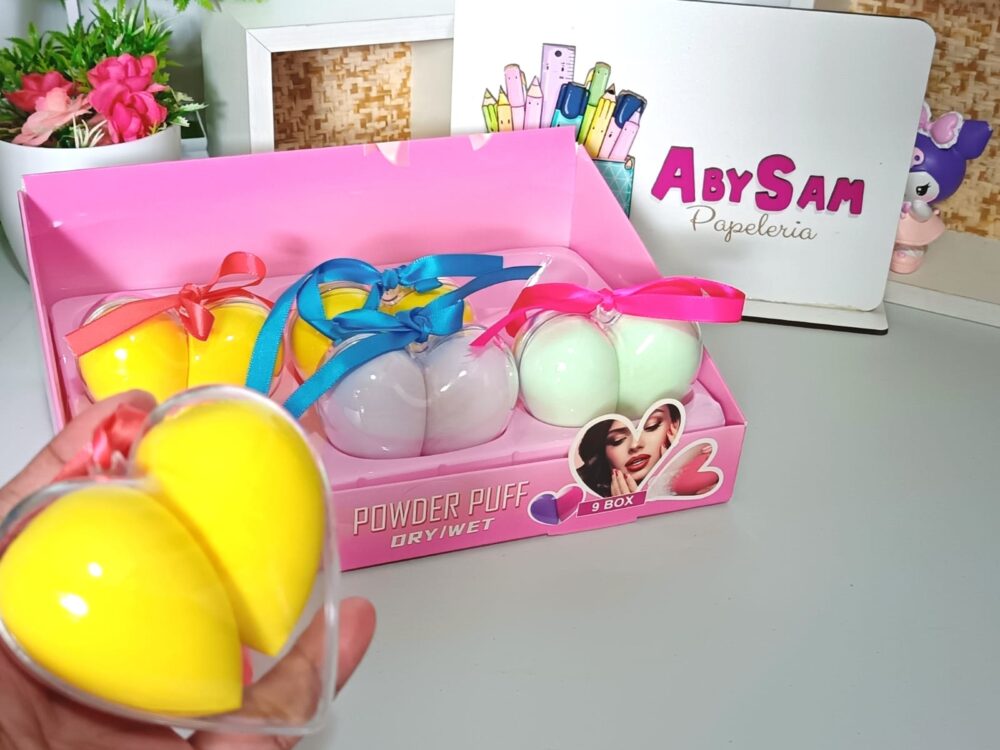 Dúo esponjas para maquillaje estuche Corazón - Imagen 1