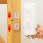 Par ganchos adhesivos transparentes para pared