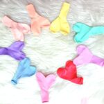 Globos colores pasteles en forma de corazón