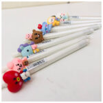 Pluma gel tinta azul BTS