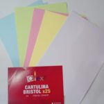 Cartulina Bristol A4 x25 por funda 5 colores