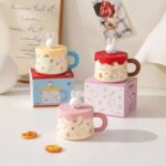 Taza de cerámica con tapa de alta calidad MIFFI