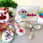 Llavero espejo doble cara redondo