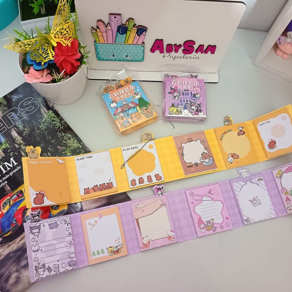 Mini libro de notas de personajes