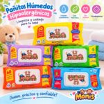 Pañitos húmedos 60 unidades hipoalergénicos 0 alcohol