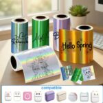 Papel holográfico adhesivo de 57 mm para mini impresora