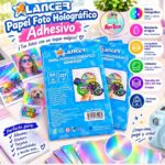 Papel foto A4 de 217 GR holográfico adhesivo x 10 LANCER