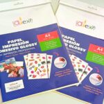 Papel de impresión adhesivo GLOSSY A4 x 12  180 gr