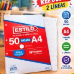 Paquete de 50 hojas de 2 líneas Estilo