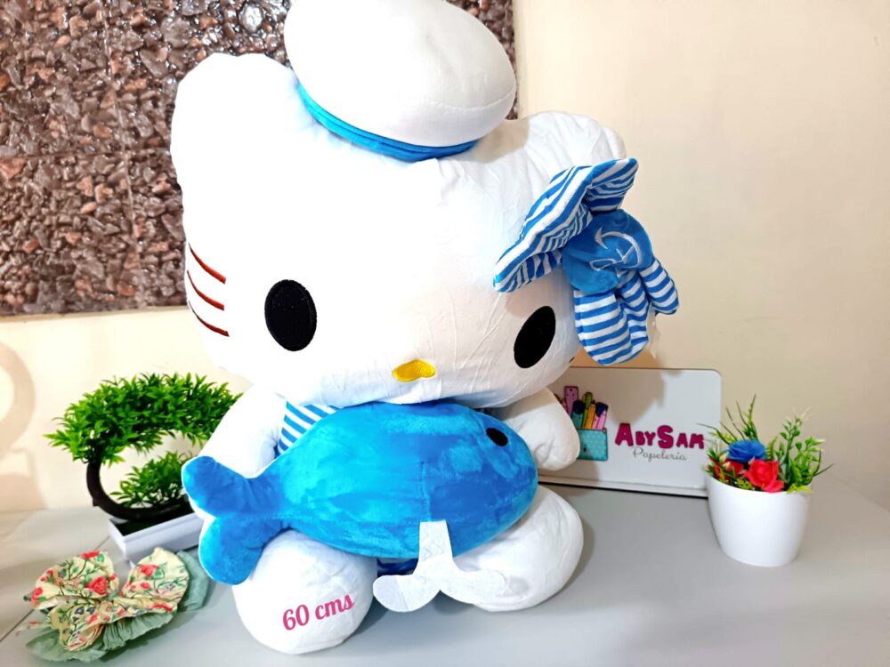 Peluche grande 60 cms con sombrero Hello Kitty - Imagen 1