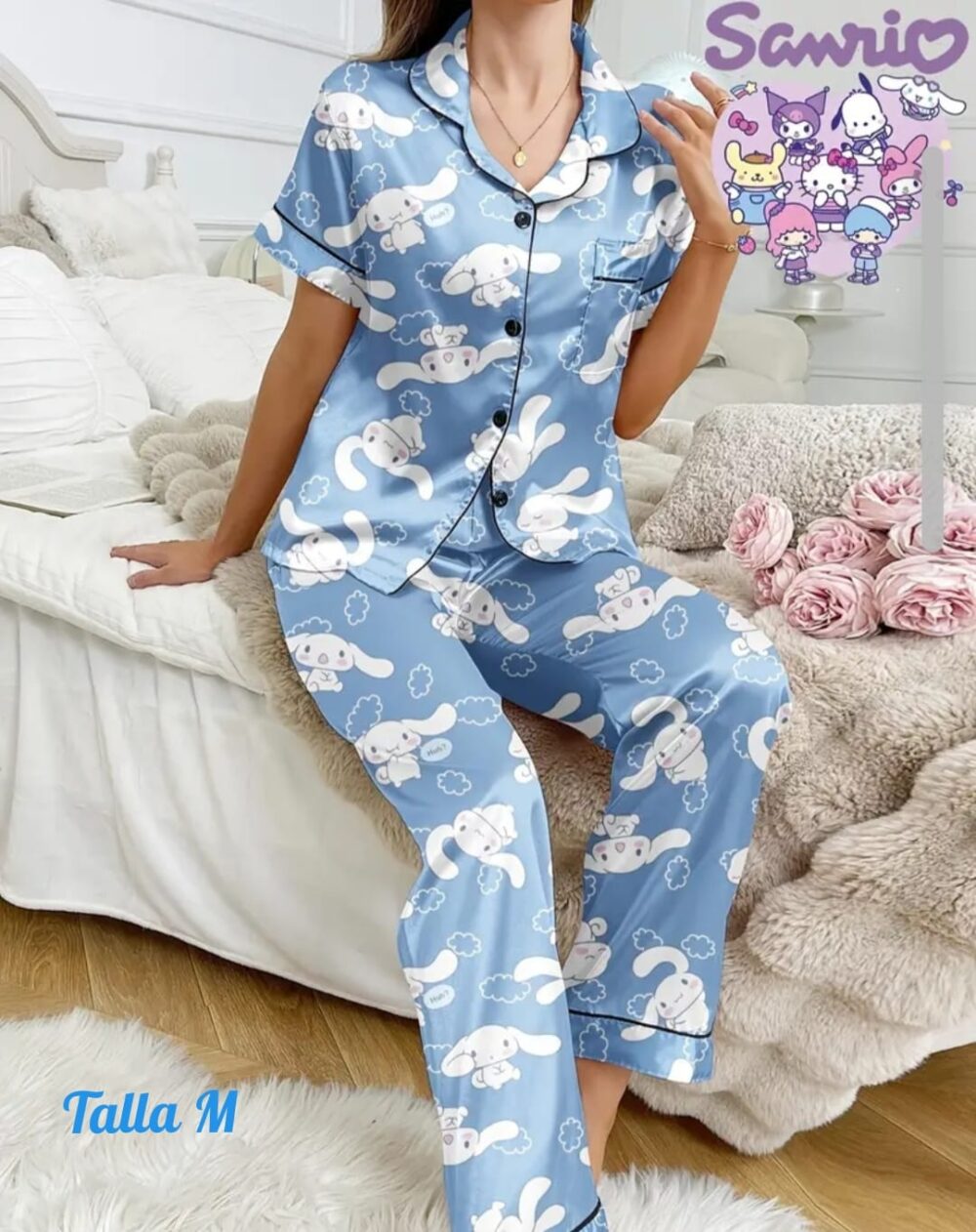 Conjunto de pijama manga corta Cinnamoroll - Imagen 1