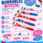 Pluma gel tinta azul borrable Hello Kitty
