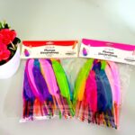 Set de plumas de aves de colores