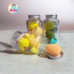 Set de esponjas para maquillaje estuche circular