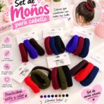 Set de 3 moños para cabello