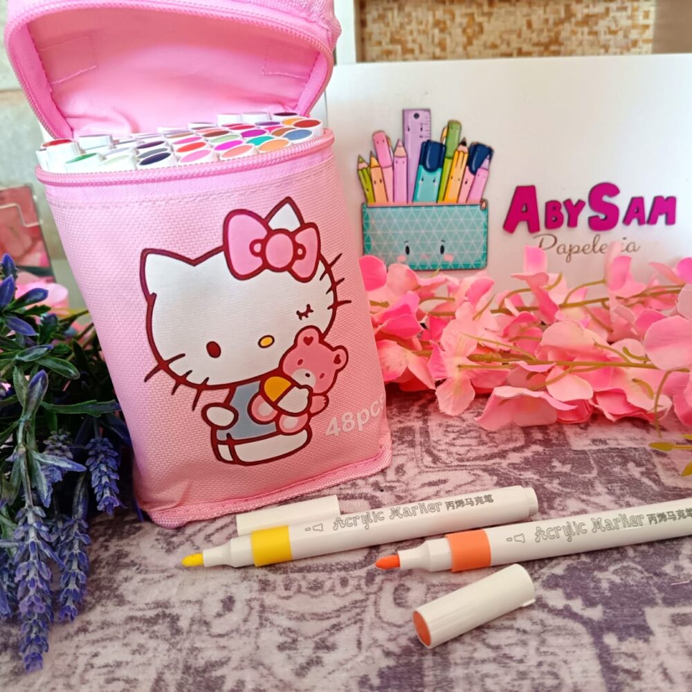 Set 48 marcadores acrílicos Hello Kitty